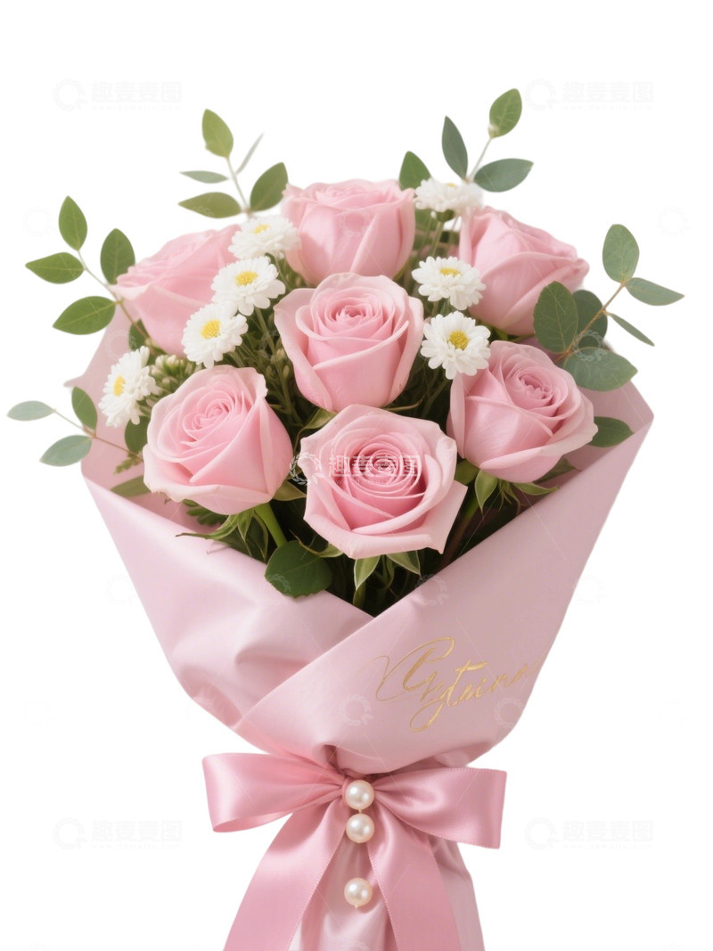 玫瑰花花束写实主题t