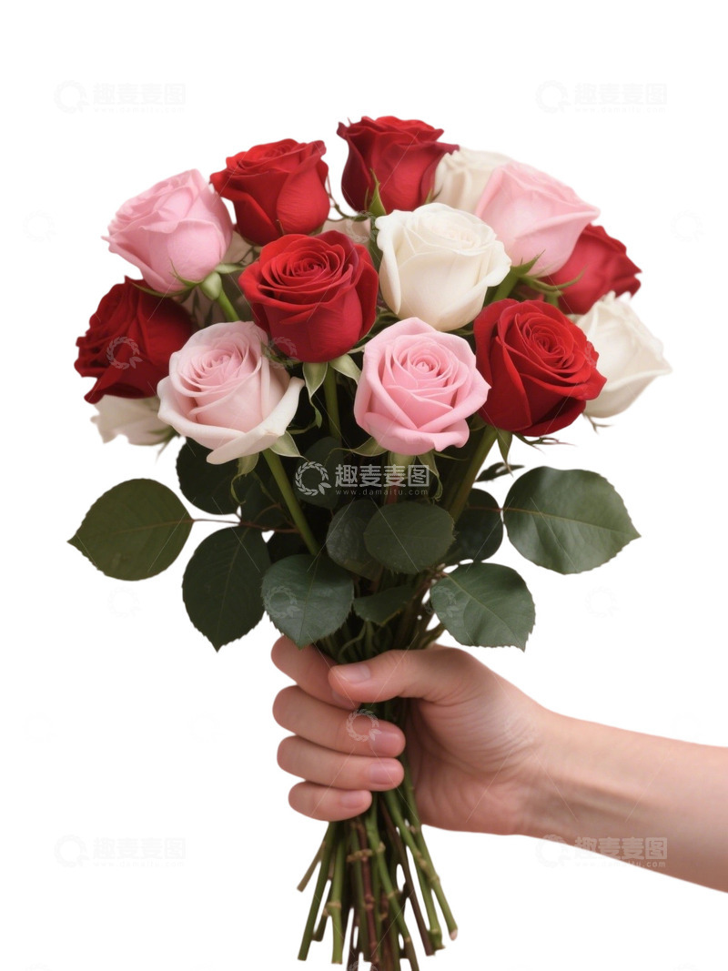 高清大图下载【趣麦麦图】玫瑰花花束写实主题r123