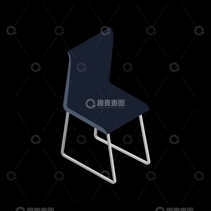 源文件下载【趣麦麦图】3D渲染椅子家居办公场景矢量元素