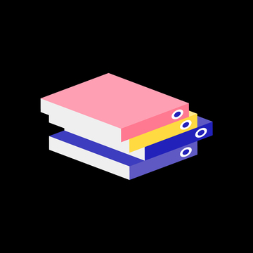 扁平化办公学习文件档案图标元素