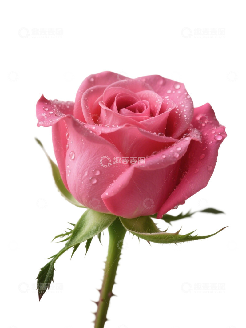 高清大图下载【趣麦麦图】粉红色玫瑰花写实主题44