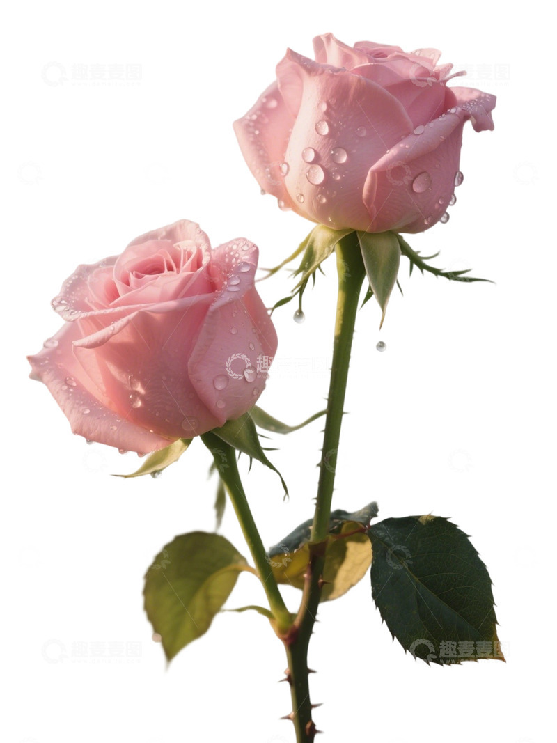 高清大图下载【趣麦麦图】粉红色玫瑰花写实主题12