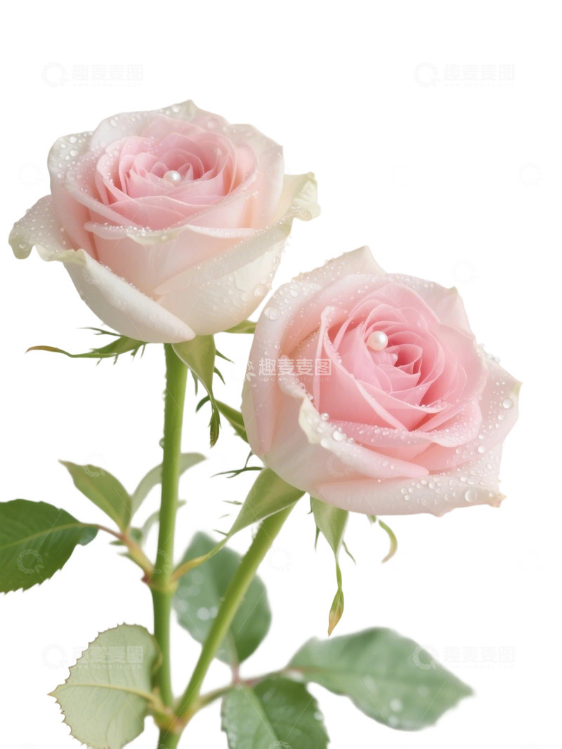 高清大图下载【趣麦麦图】粉红色玫瑰花写实主题6