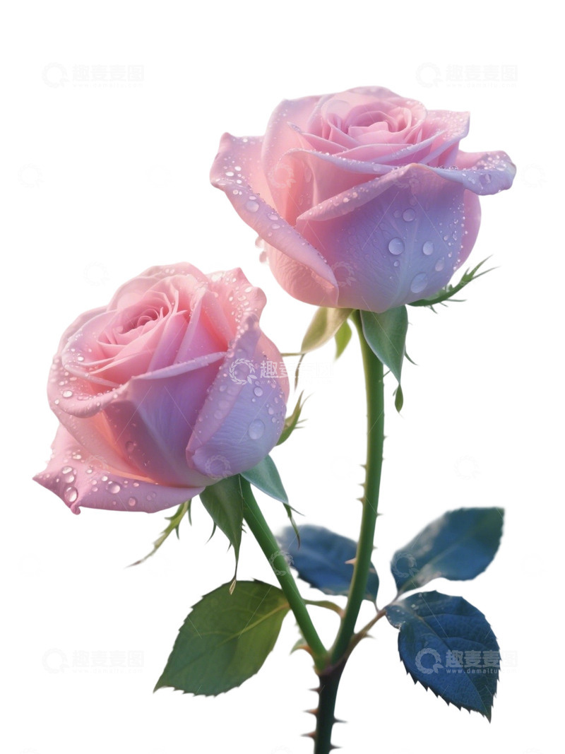 高清大图下载【趣麦麦图】粉红色玫瑰花写实主题7
