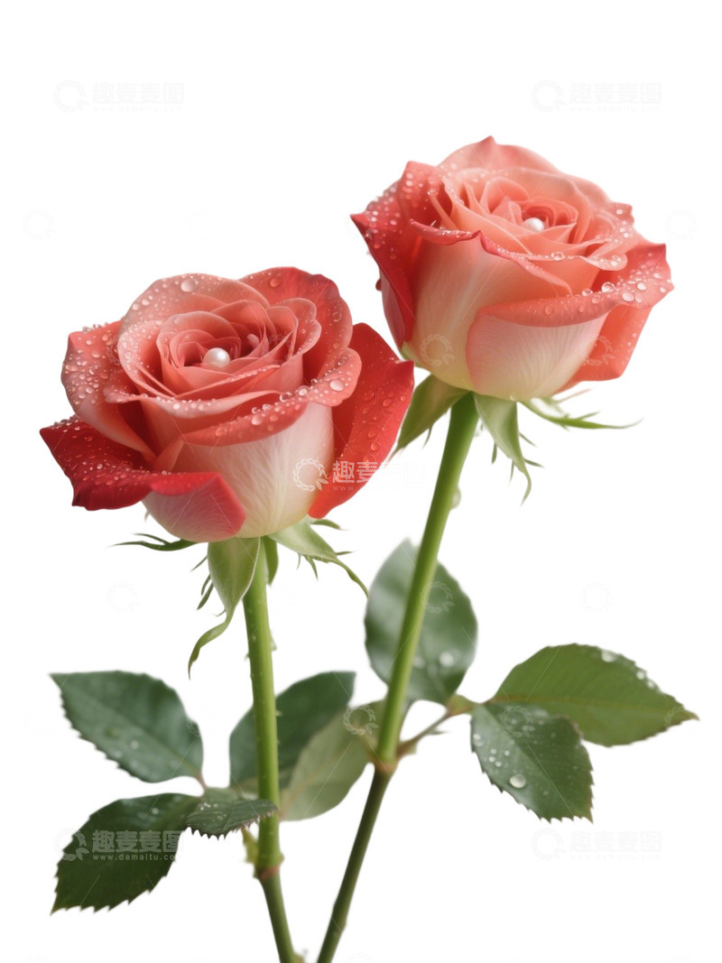高清大图下载【趣麦麦图】红色玫瑰花写实主题1