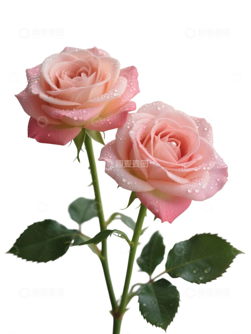 高清大图下载【趣麦麦图】粉红色玫瑰花写实主题4