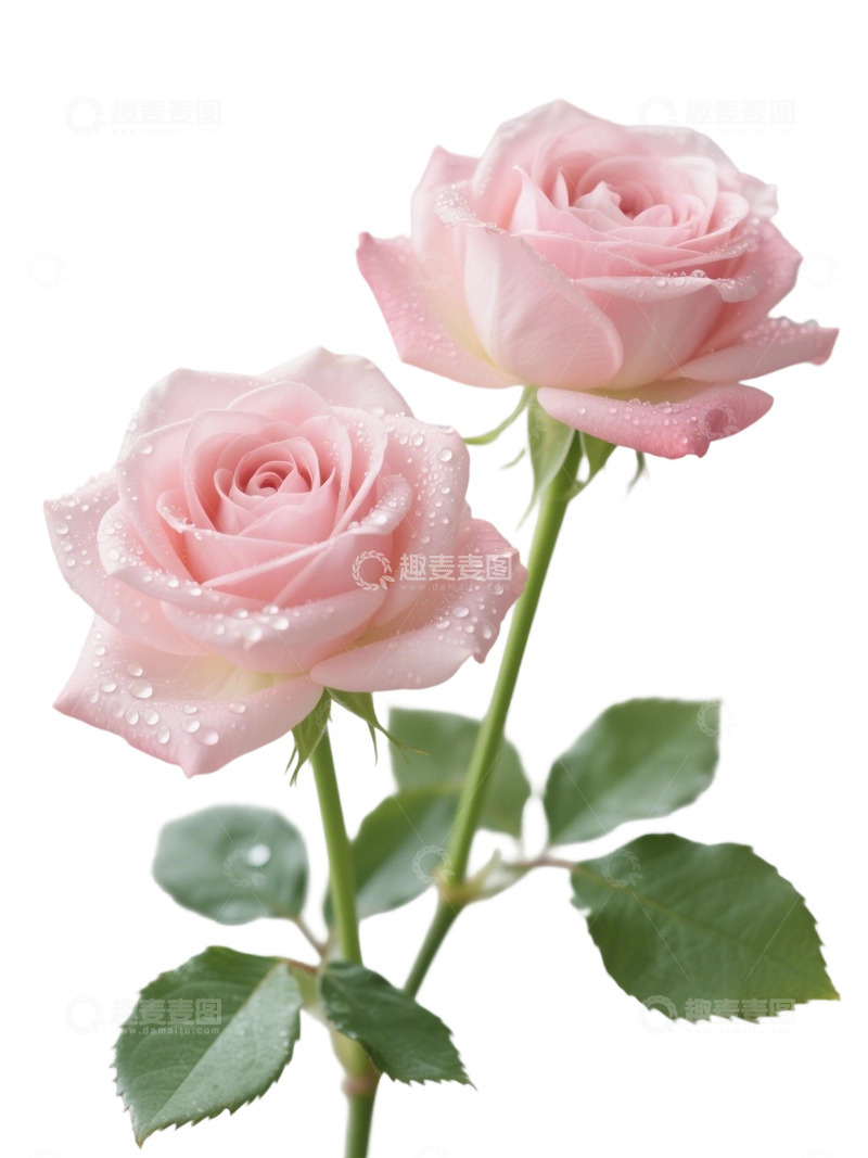 高清大图下载【趣麦麦图】粉红色玫瑰花写实主题10