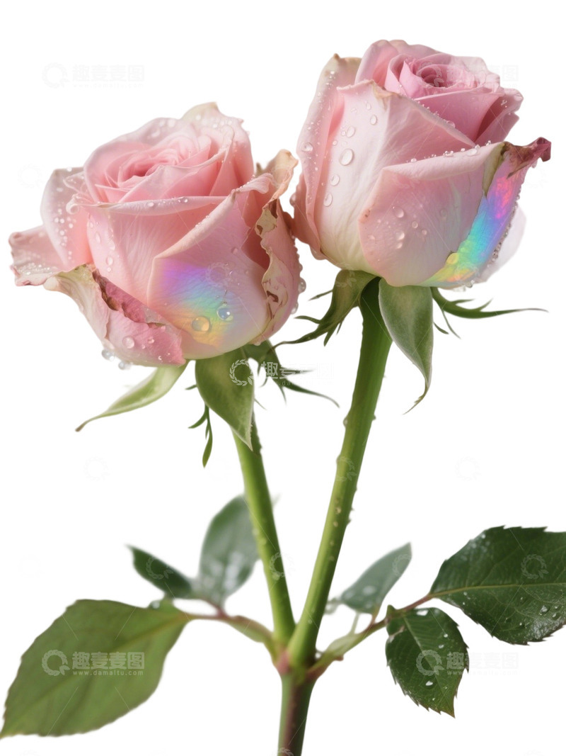 高清大图下载【趣麦麦图】粉红色玫瑰花写实主题5