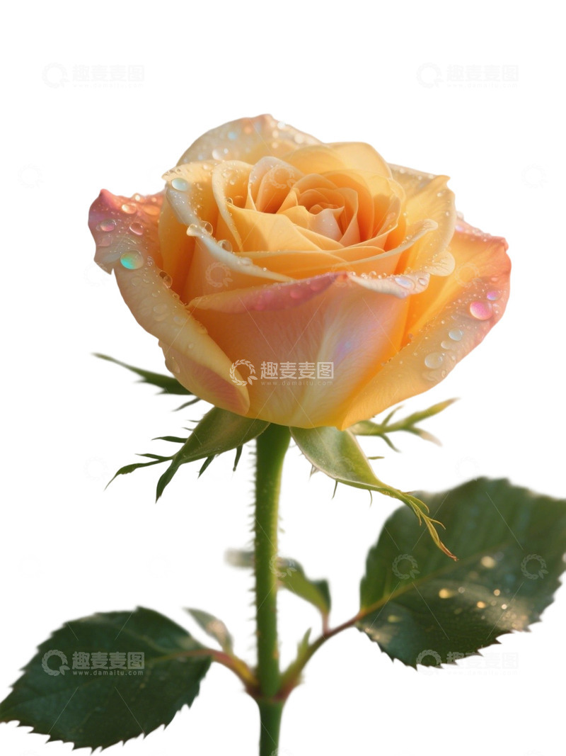 高清大图下载【趣麦麦图】黄色玫瑰花写实主题1f