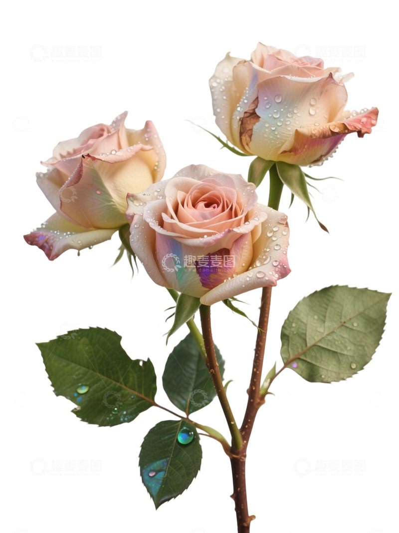 高清大图下载【趣麦麦图】粉红色的玫瑰花写实主题9