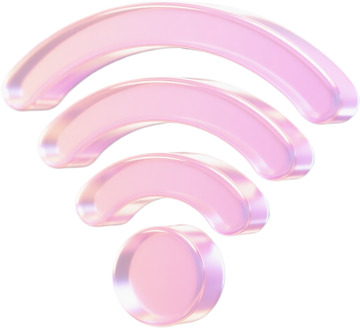 3D粉色wifi图标