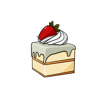 手绘甜品插画元素
