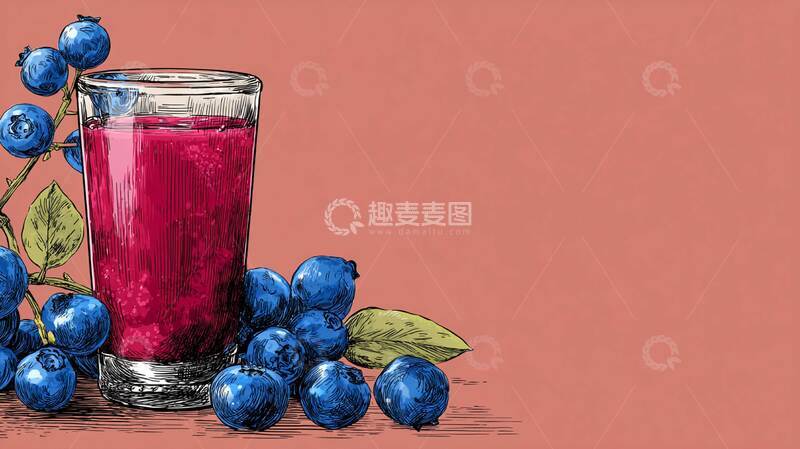 高清大图下载【趣麦麦图】蓝莓汁  酸甜  甘甜