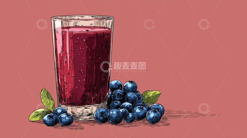 高清大图下载【趣麦麦图】蓝莓汁  酸甜  甜爽  