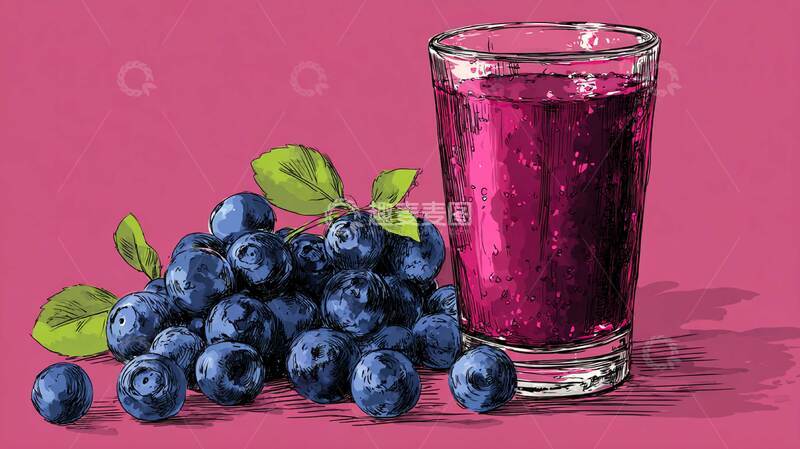 高清大图下载【趣麦麦图】蓝莓汁  果香  冷香 