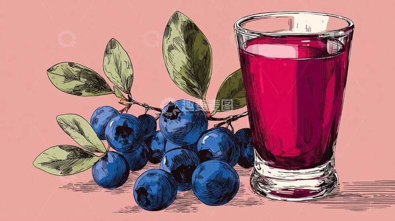高清大图下载【趣麦麦图】蓝莓汁  果香  醇香 