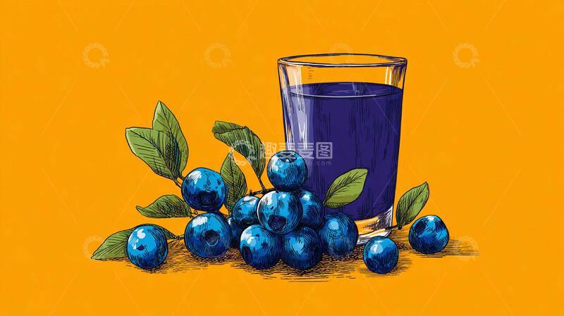 高清大图下载【趣麦麦图】蓝莓汁  浓稠  醇厚