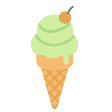 扁平冰淇淋的色彩甜品1
