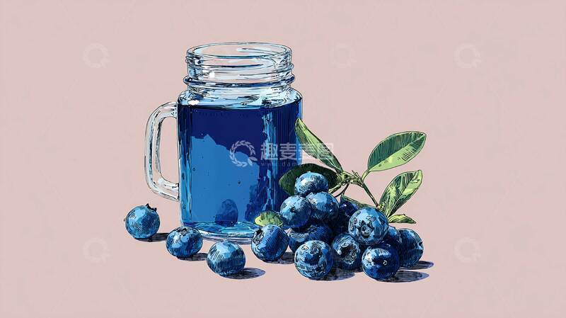 高清大图下载【趣麦麦图】蓝莓汁  酸甜  甜醇  