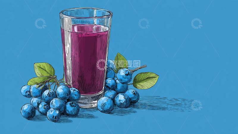 高清大图下载【趣麦麦图】蓝莓汁  幽香  莓香  
