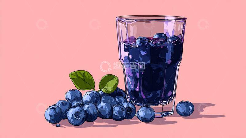 高清大图下载【趣麦麦图】蓝莓汁  浓稠  细滑  