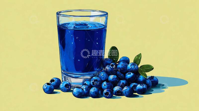 高清大图下载【趣麦麦图】蓝莓汁  浓稠  丝滑  