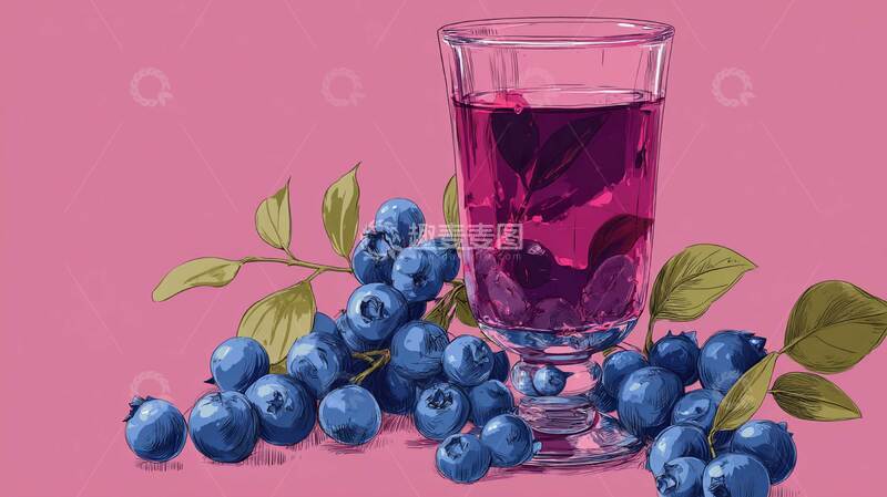 高清大图下载【趣麦麦图】蓝莓汁  果香  蜜香  