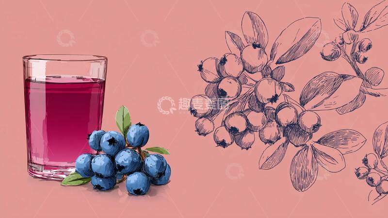 高清大图下载【趣麦麦图】蓝莓汁  浓稠  绵密  