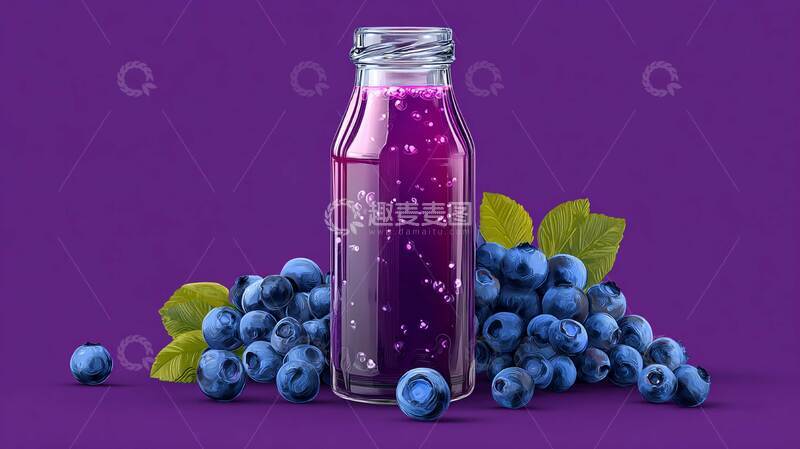 高清大图下载【趣麦麦图】蓝莓汁  回甘  悠长