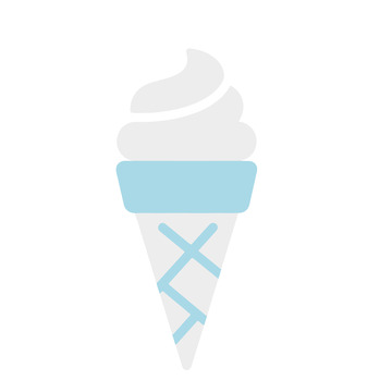 甜筒插画的简约清新