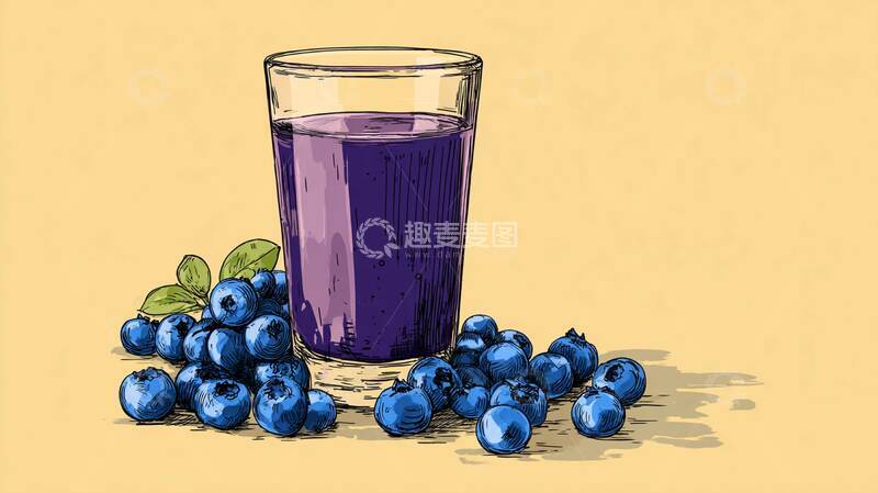 高清大图下载【趣麦麦图】蓝莓汁  果香  酒香  