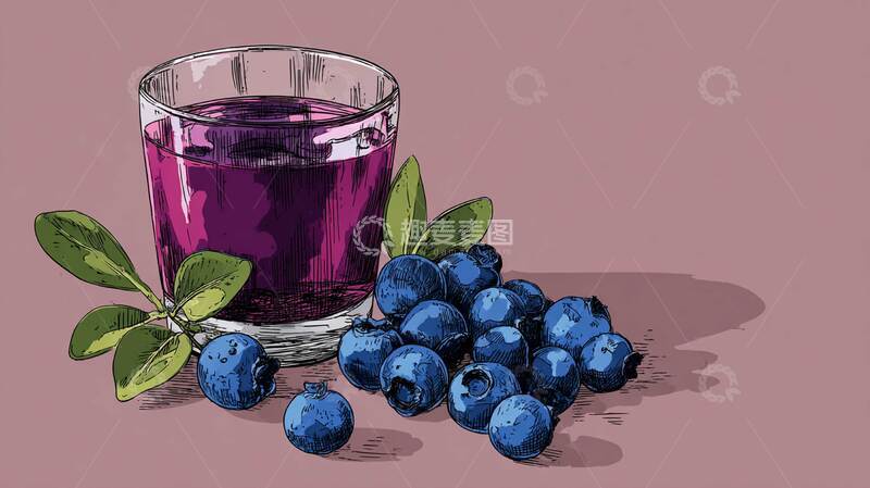 高清大图下载【趣麦麦图】蓝莓汁  丝滑  醇厚  