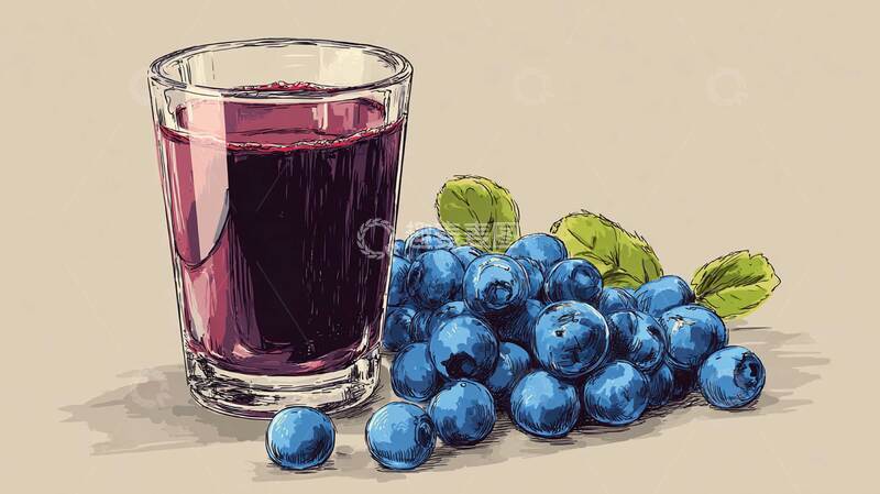 高清大图下载【趣麦麦图】蓝莓汁  果香  幽香  