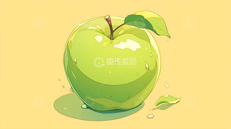 高清大图下载【趣麦麦图】青苹果  酸甜  甜津