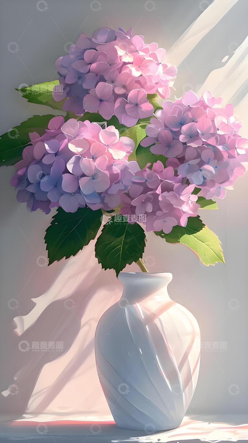 高清大图下载【趣麦麦图】夏天治愈系壁纸绣球花6