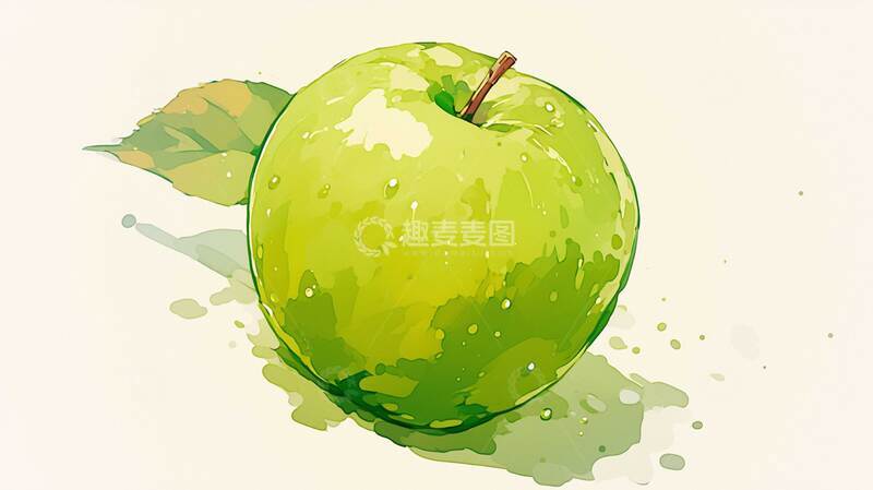 高清大图下载【趣麦麦图】青苹果  酸甜  甘酸 