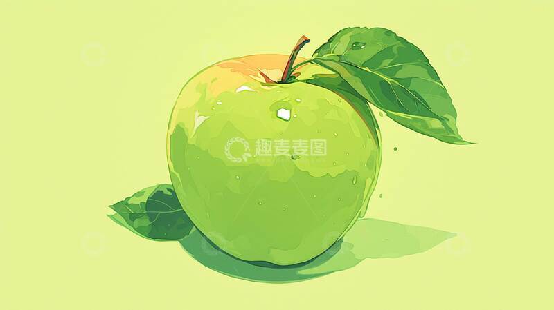 高清大图下载【趣麦麦图】青苹果  酸冽  酸鲜  