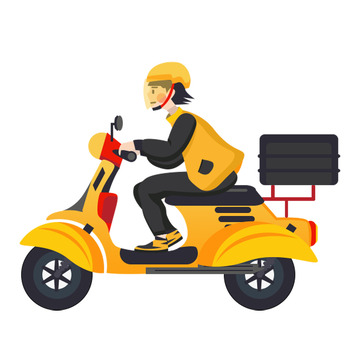 快递小哥免扣元素