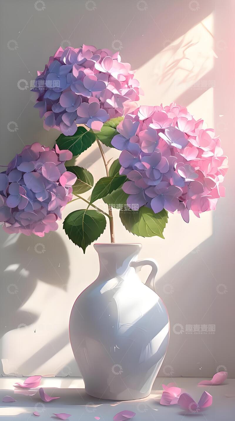 高清大图下载【趣麦麦图】夏天治愈系壁纸绣球花8