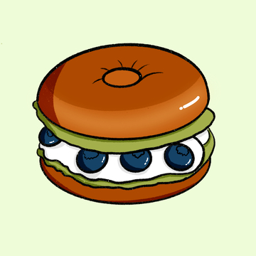 手绘插画汉堡