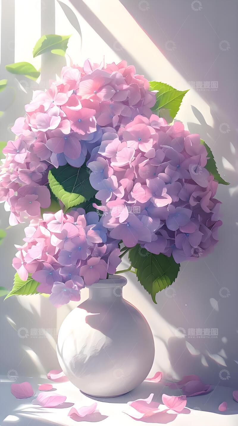 高清大图下载【趣麦麦图】夏天治愈系壁纸绣球花7