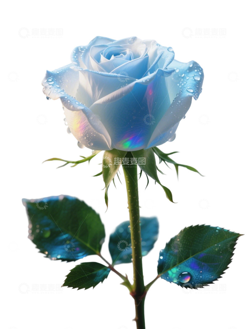 高清大图下载【趣麦麦图】蓝色的玫瑰花写实主题33