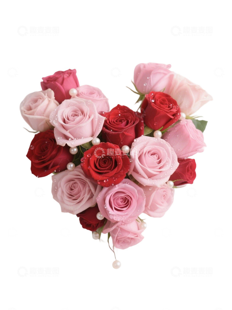 高清大图下载【趣麦麦图】爱心玫瑰花写实主题15