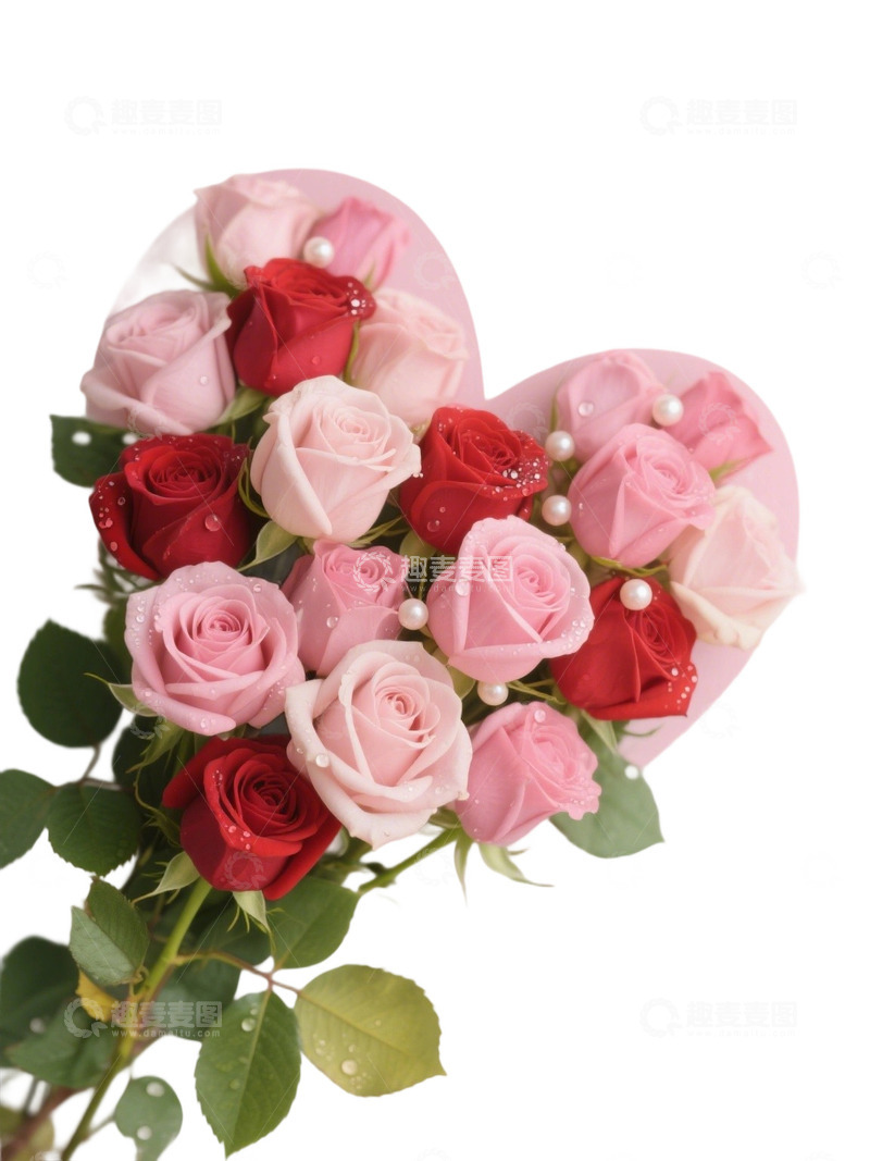 高清大图下载【趣麦麦图】爱心玫瑰花写实主题11