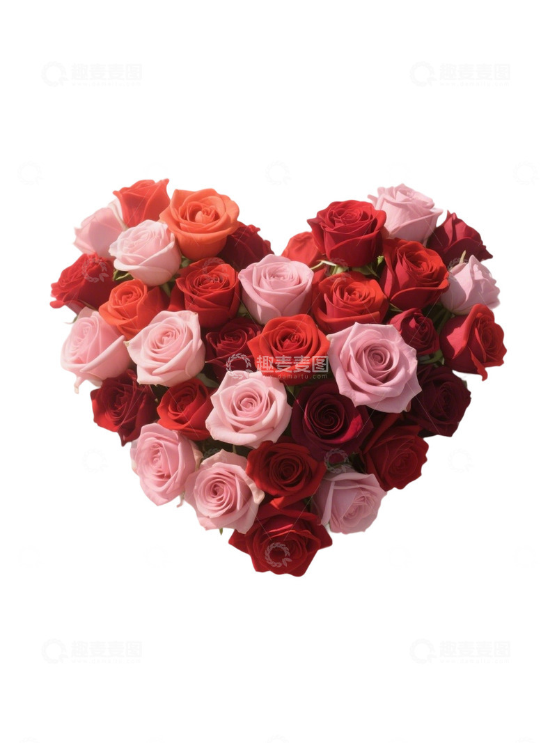高清大图下载【趣麦麦图】爱心玫瑰花写实主题108