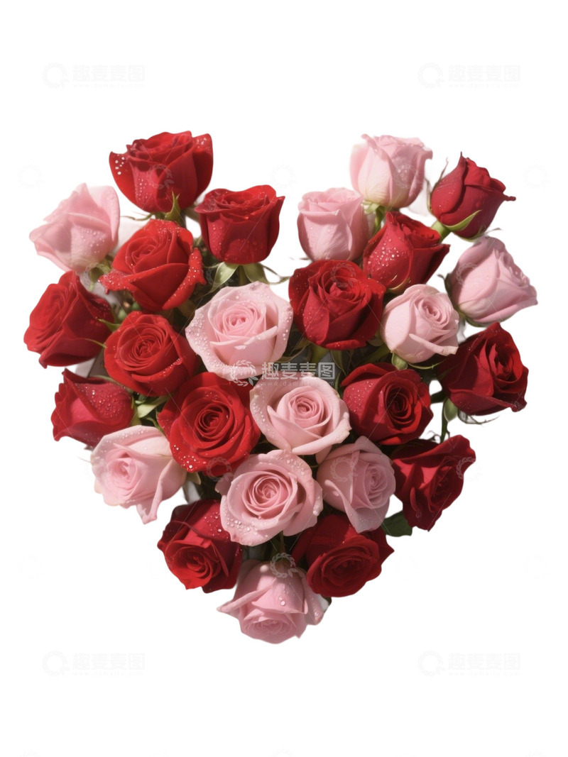 高清大图下载【趣麦麦图】爱心玫瑰花写实主题114