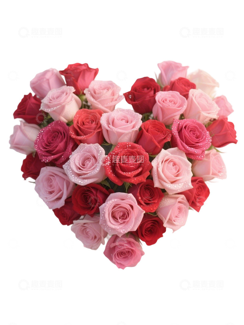 高清大图下载【趣麦麦图】爱心玫瑰花写实主题1411