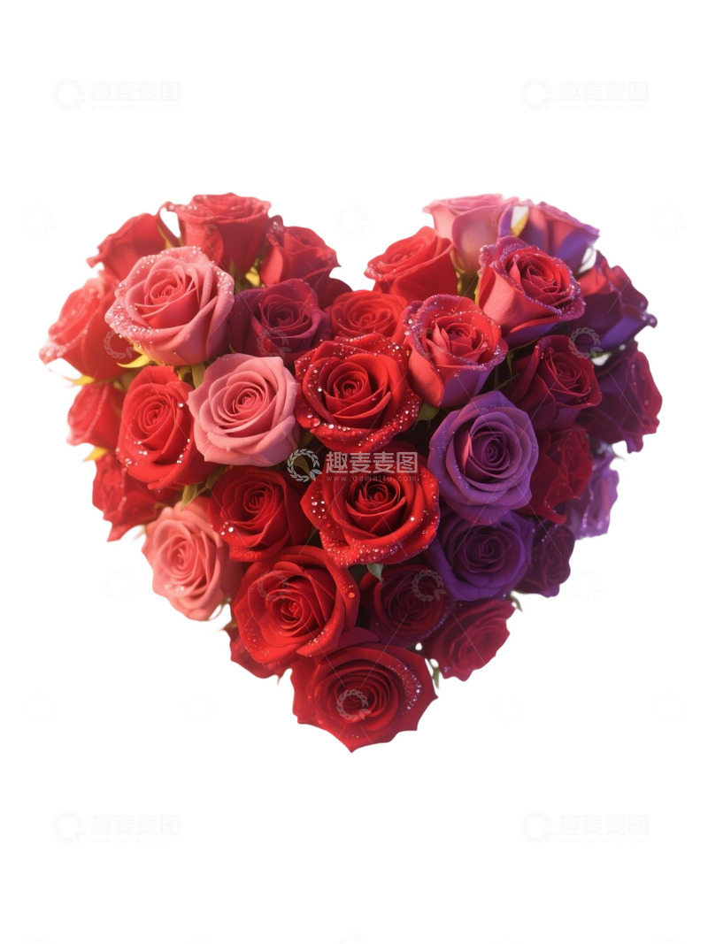 高清大图下载【趣麦麦图】爱心玫瑰花写实主题240