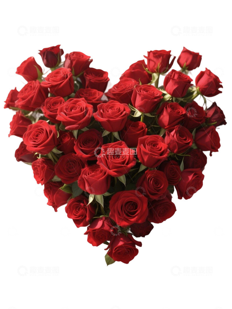 高清大图下载【趣麦麦图】爱心玫瑰花写实主题235