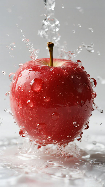 水滴包裹苹果免抠元素